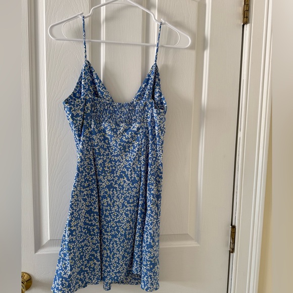 Zara Blue and White Floral Mini Dress - Picture 3 of 5